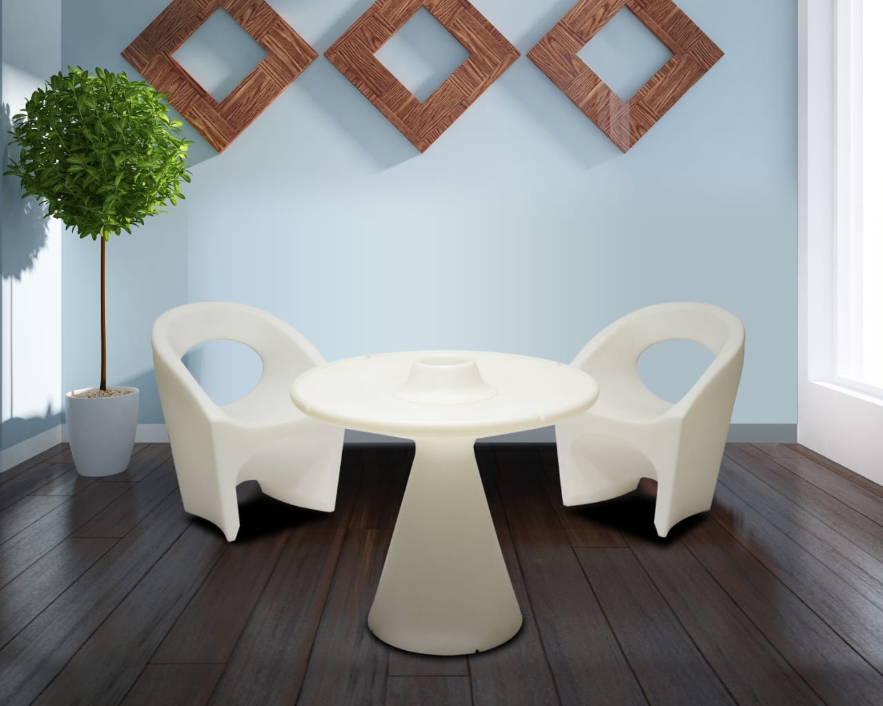 Premium Coffee Table Chair Set - Main Image