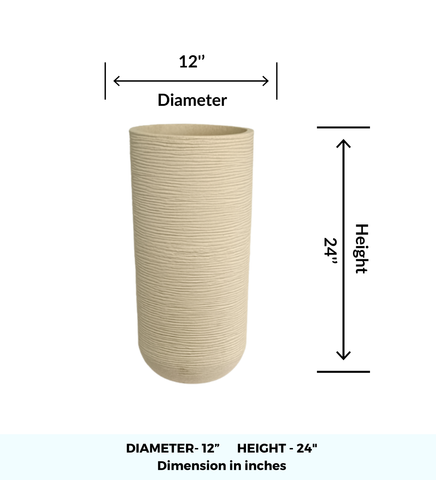 Medium Iris Round Pot - 24''